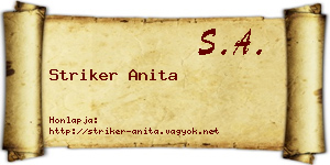 Striker Anita névjegykártya